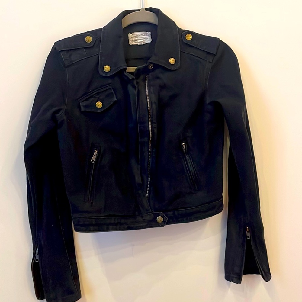 Current Elliot black jean jacket size 0